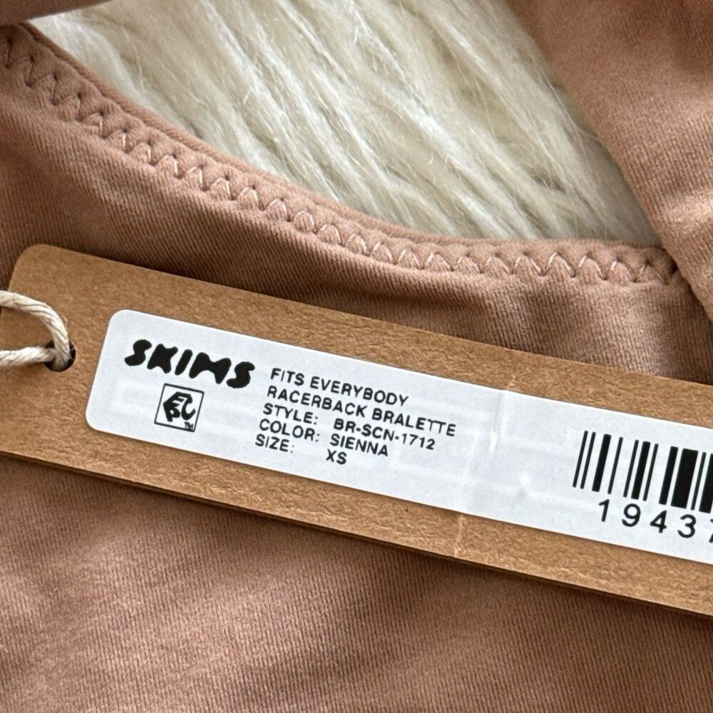 Skims Fits Everybody Racerback Bralette Sienna Size XS - Picture 7 of 7
